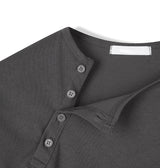 Barrel Diagonal Cropped Henley Long Sleeve