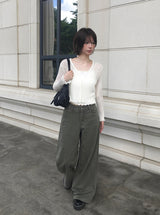 Suha Lace Square Ribbed Sleeveless