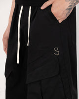 Metal Cotton Cargo Pants Black