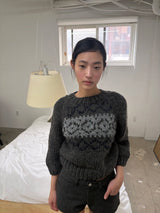 handmade argyle crop knit