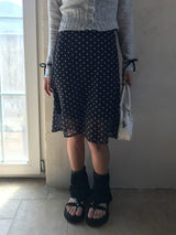 Misty Sheer Dot See-through Mini Skirt