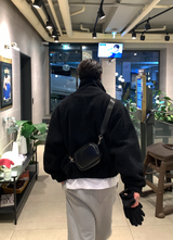 ワンダラントオーバーフィットブックルツーウェイパッディドジップアップ