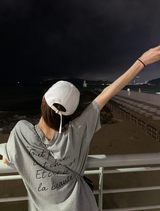 Rear Mer Lettering Short Sleeve T-shirt / 3 colors