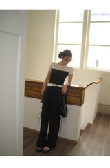 Lace nylon pocket strap cargo pants