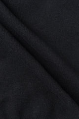 Slim button half knit_black