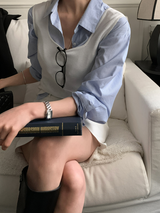 Prussy Classic Striped Cotton Shirt / 2 colors