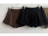 Jeton corduroy skirt pants pleats mini skirt