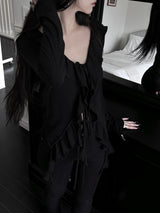 volli strap frill cardigan (2color)