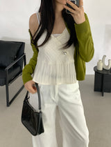 Nanore Round Neck Knit Cardigan
