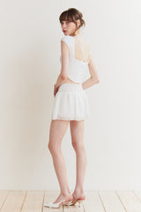 JADE BACKLESS TOP white
