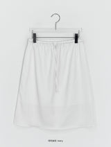 Lahin Satin Banding Layered Midi Skirt