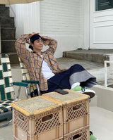 No.0830 B thin check SHIRT (3color)