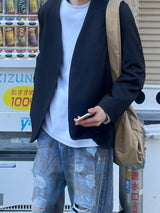 バランス襟なしジャケット