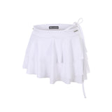 Diagonal line frill skirt 002