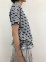 ピンレースクルーネックTシャツ (3color)