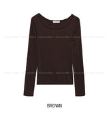 [U-BASIC] Obie Basic Slim U-Neck Long Sleeve