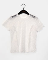 Puffu Frill Lace See-Through Frill T-Shirt