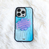 【MADE】 Star Shower(blue) glass Mirror bumper case