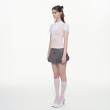 Prep Layered Tie Blouse - PINK