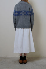 Rustic long skirt_ivory