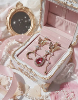Rosepink Moon Butterfly Earring
