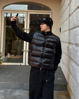 Niro high-neck knit padding