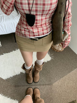  Even Two Pocket Span Mini Skirt (3 colors)