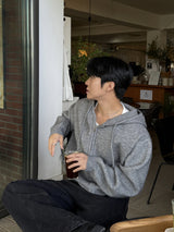 ダビーニットフードジップアップ