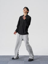 FMACM ダイヤモンド フリースハーフジップ ロングスリーブTシャツ