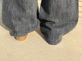 Low Snap Balloon Denim Pants (2 Colors)