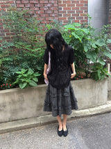 Chiyo Check Frill Tiered Midi Skirt