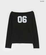 [MADE] ペリッティ ボートネックプリント ロングスリーブTシャツ