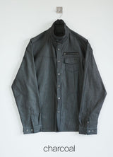 high-neck shirt jacket
