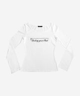 ユニジッピードロゴTシャツ (Cursive ver.)#ホワイト