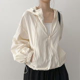 Crop Hooded Windbreaker Crisp Jumper (3 colors)