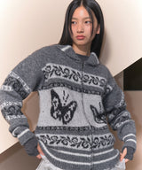 PEPE COWICHAN KNIT ZIP-UP (GRAY)_F24ZA960