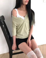 ケイティンロールアップ半袖Tシャツ