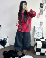 STITCH BALLOON DENIM PANTS 💙S-XL🖤