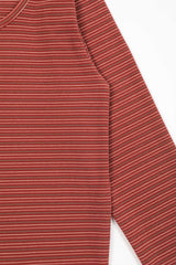 ストライプウールTシャツ [Red]