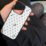 xs ♩♪♬ ドット (white) グラスバンパーiPhone ケース
