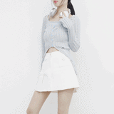 Swanne Damage Cardigan + Cropped Sleeveless Set
