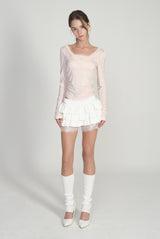 Vivienne Ballet Lace Top, Pink