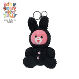 24FW FUZZY RABBIT BELLY KEYRING BLACK