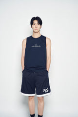 25SS ラウンディングシンボルロゴスリーブレス ダークネイビー