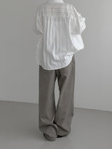 Poble Embroidered Patch Rivet Cotton Pants
