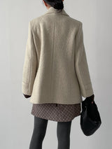 [wool95%] サンダーカラーウールハーフコート
