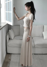 Lumi Square Half-Neck Sleeveless Dress Set