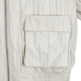 WRINCKLE COLLAR IVORY JUMPER JACKET