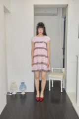 KIRI SKULL CANCAN CHIFFON MINI DRESS (PINK)