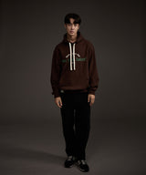 HAAND LOGO GRAPHIC HOODIE BROWN